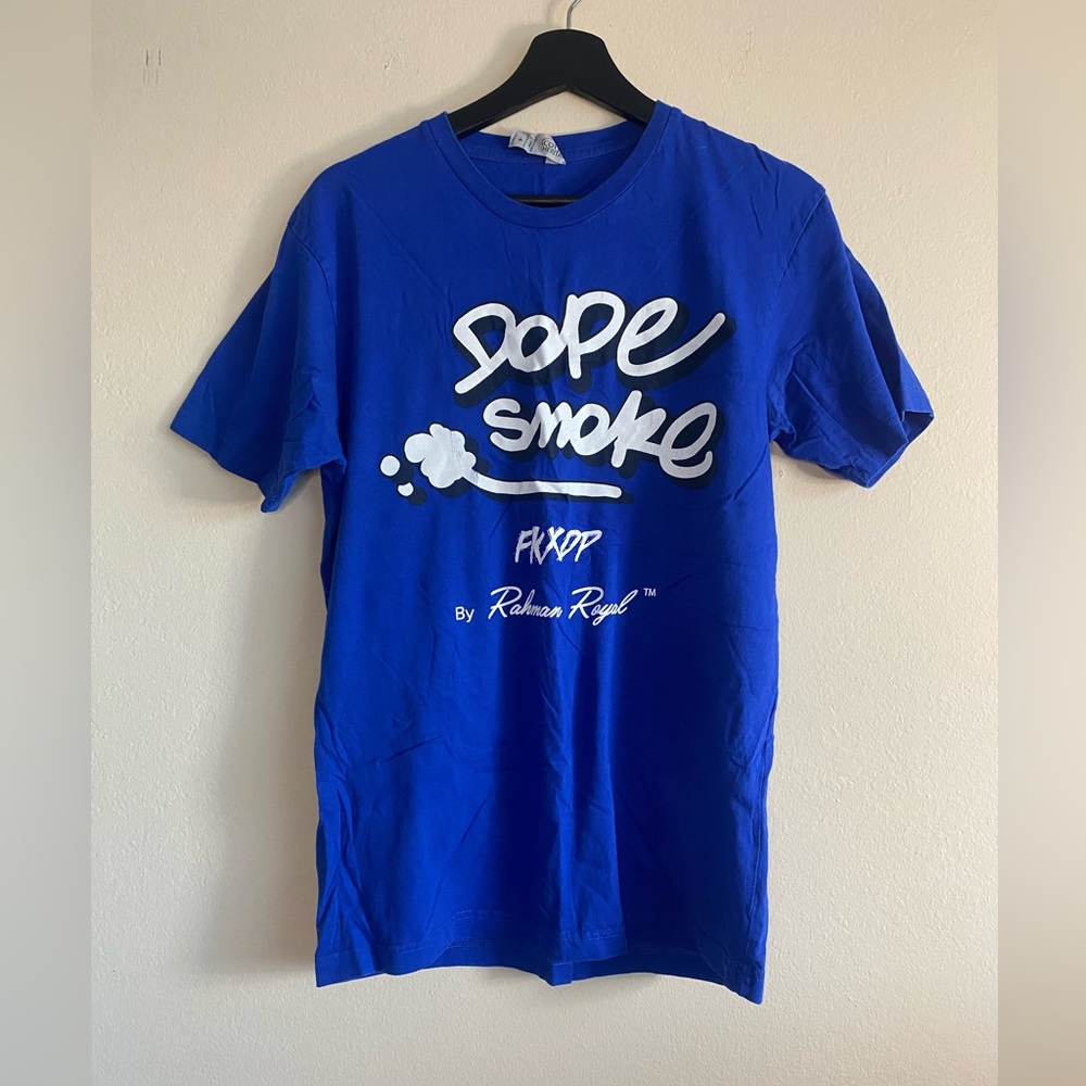 Dope Smoke Blue Graphic Tee Size M Women Men Kids Teens